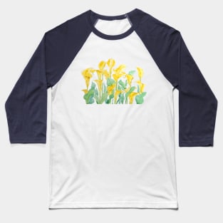 yellow call lily branch Baseball T-Shirt